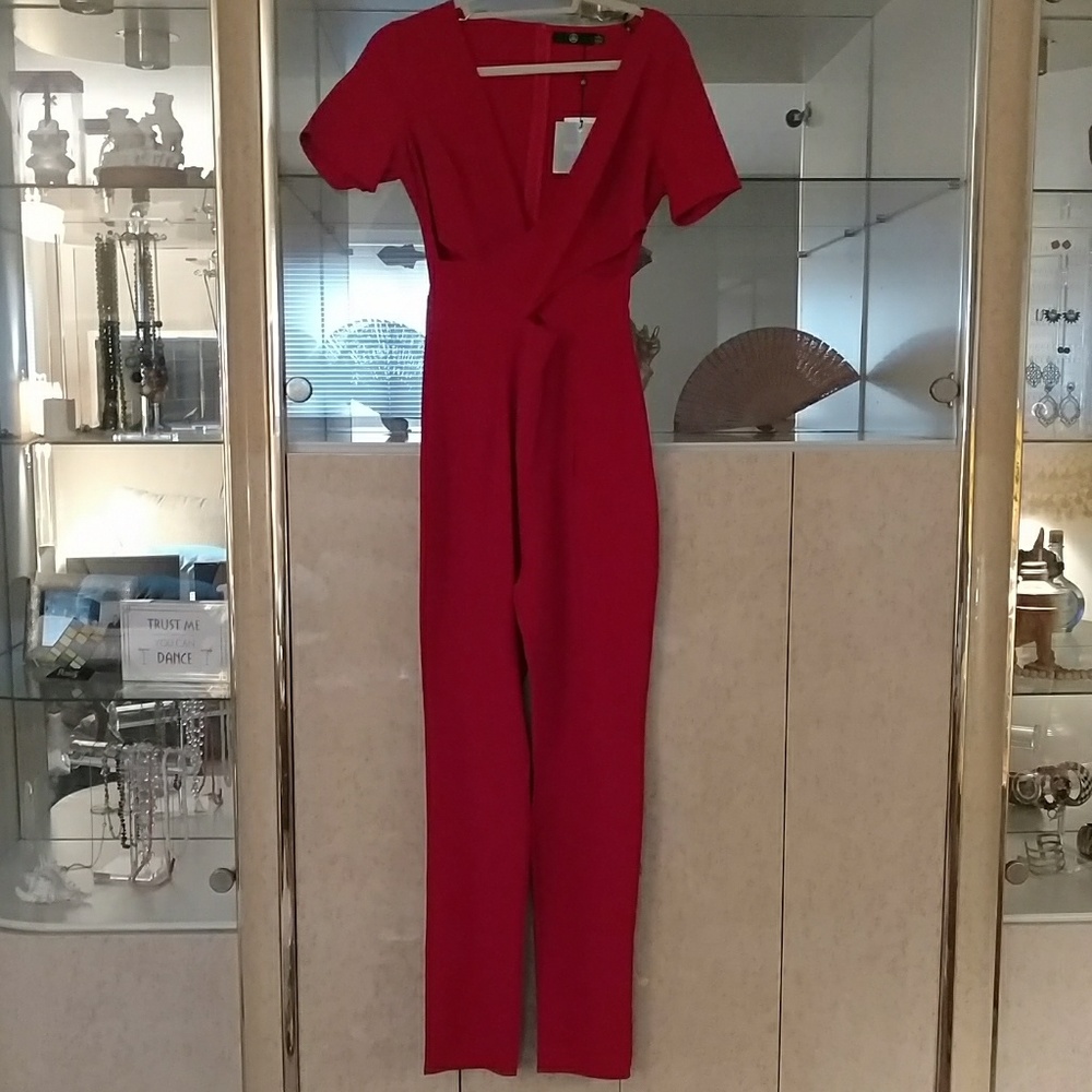 Missguided Red Jumpsuit size 6